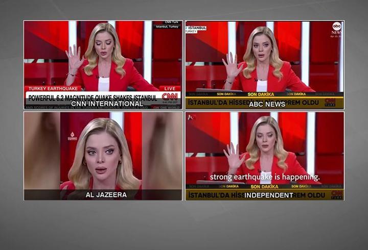 CNN TÜRK yayınındaki deprem anı dünya basınında