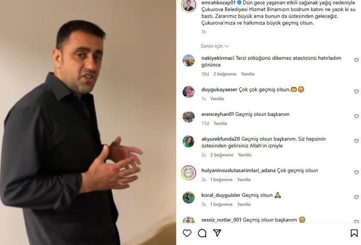 Çukurova Belediyesi'nde sel baskını