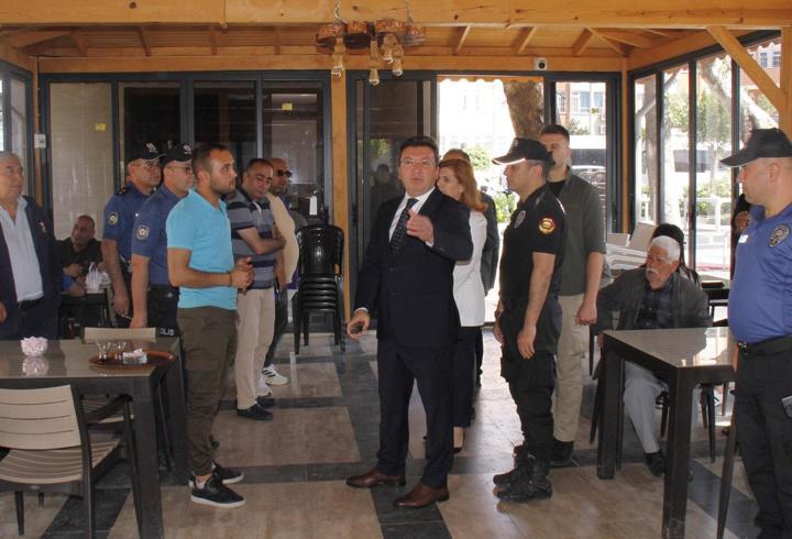Kaymakam Şahin, tütün denetimine katıldı