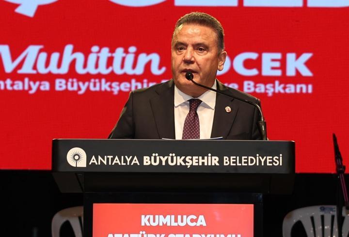Kumluca Atatürk stadyumu törenle açıldı