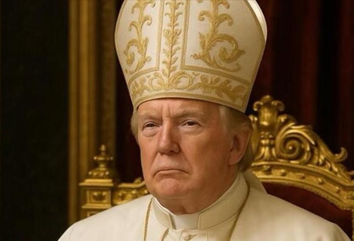Trump, kendisini Papa olarak gösteren fotoğraf paylaştı