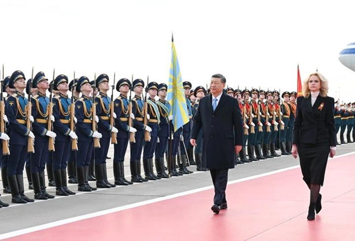Çin Devlet Başkanı Şi Cinping, Rusya'nın başkenti Moskova’da