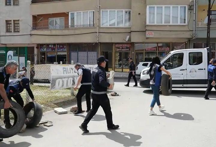 Çorum Belediyesi’nden kaldırım işgaline önlem