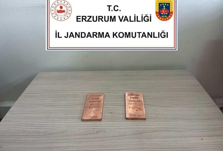 Erzurum'da 2 kilo sahte külçe altın yakalandı