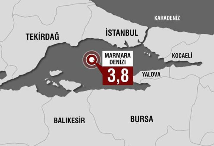 SON DAKİKA... İstanbul açıklarında 3.8 büyüklüğünde deprem!