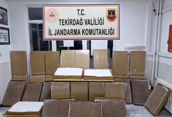 Tekirdağ'da kaçak tütün operasyonu; 3 gözaltı