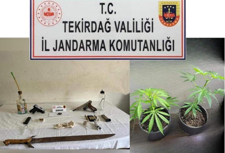 Tekirdağ'da 4 ilçede uyuşturucu operasyonu; 6 gözaltı