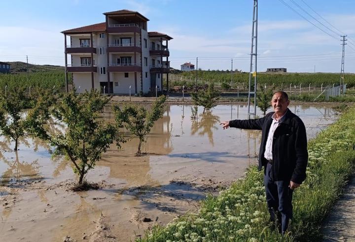 Kayseri'de sağanak nedeniyle tarım arazileri zarar gördü