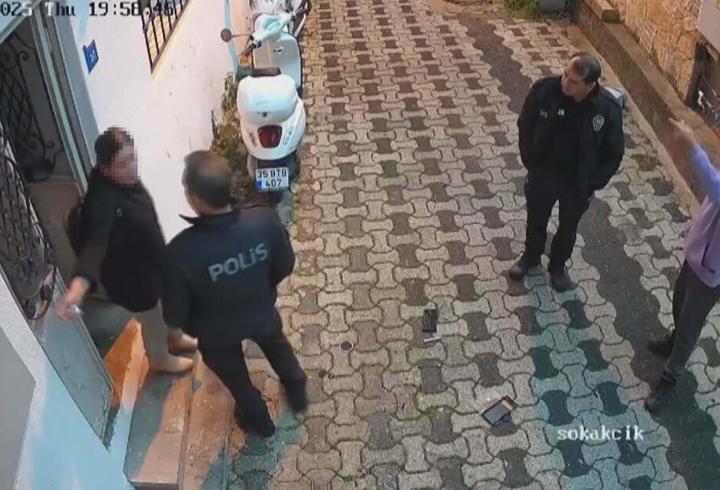 Komşular arasındaki anlaşmazlık kamerada
