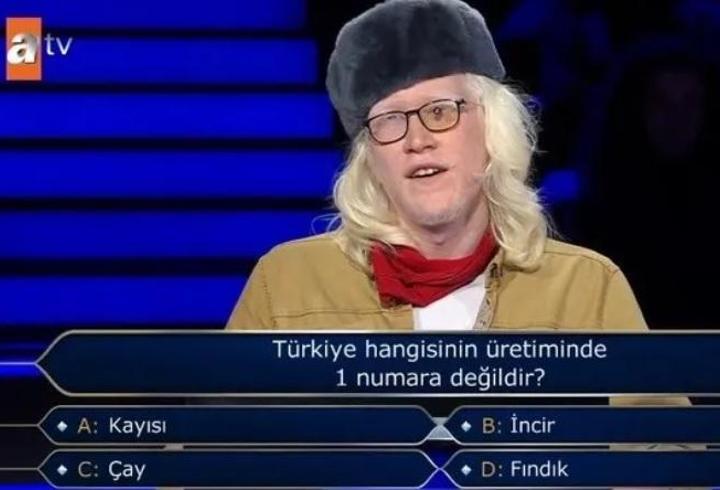 Türkiye hangisinin üretiminde 1 numara değildir? Kayısı, Çay, İncir, Fındık...