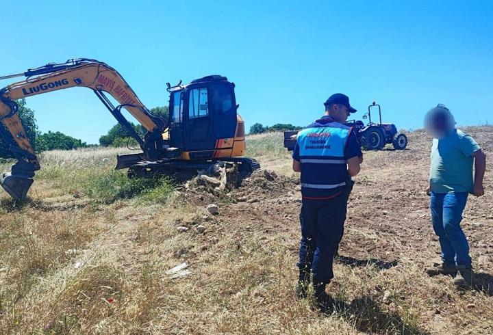 Aydın'da Hazine arazisinde kaçak kazı operasyonu
