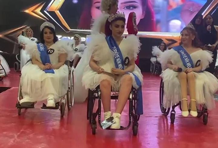 "Engelli güzeller" taç taktı