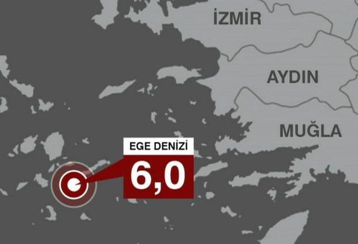 SON DAKİKA... Ege'de 6 büyüklüğünde deprem