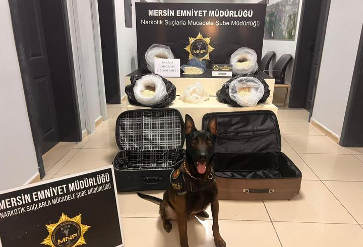 Mersin'de 324 bin uyuşturucu hap ele geçirildi