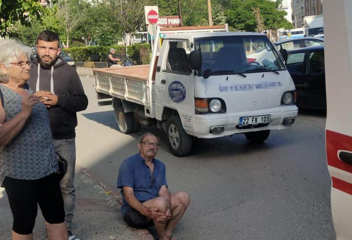 Edirne'de kamyonetin yaya yaralandı