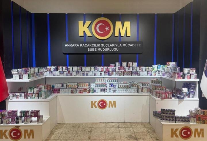 Ankara'da 3 milyon lira değerinde kaçak elektronik sigara ele geçirildi