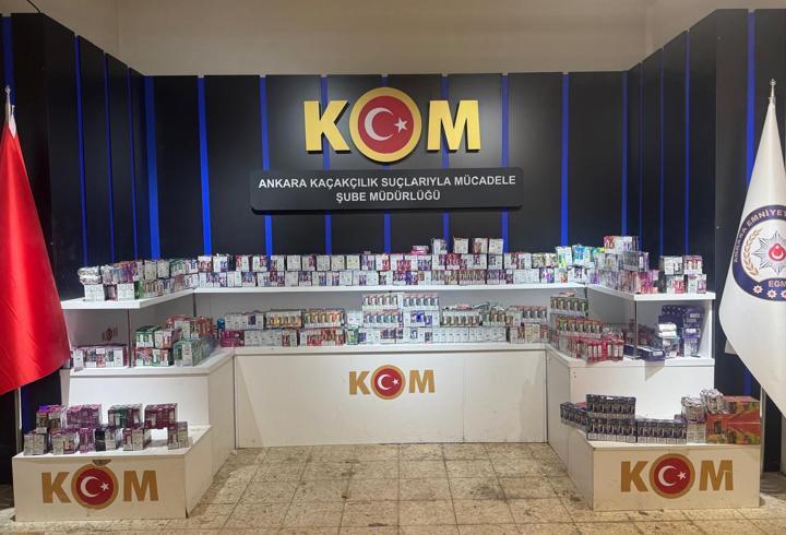 Ankara'da 3 bin kaçak elektronik sigara ele geçirildi