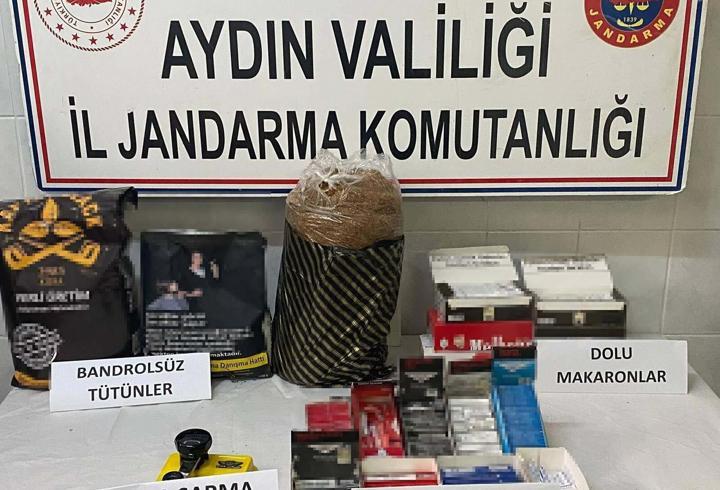 İşyerinde kaçak tütünle yakalanıp, gözaltına alındı