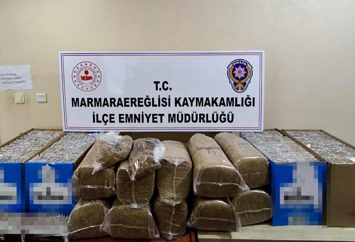Tekirdağ'da 273 bin 600 makaron ele geçirildi