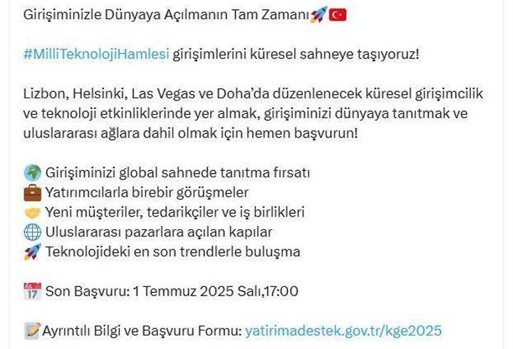 Küresel Girişimcilik Etkinliklerine Bakan Kacır'dan Davet