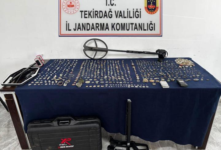 Tekirdağ'da 1014 tarihi sikke ve obje ele geçirildi
