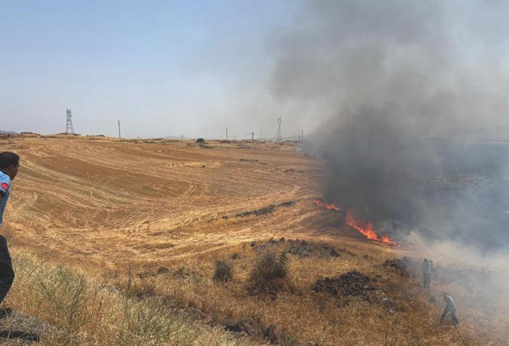 Gaziantep’te anız yangını; 300 dönüm alanda etkili oldu