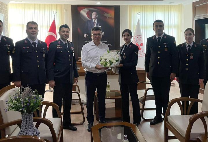 Jandarmadan Kaymakam Şahin'e ziyaret