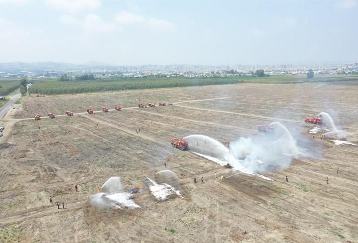 Mersin’de yangın iş başı eğitimleri tatbikatla tamamlandı