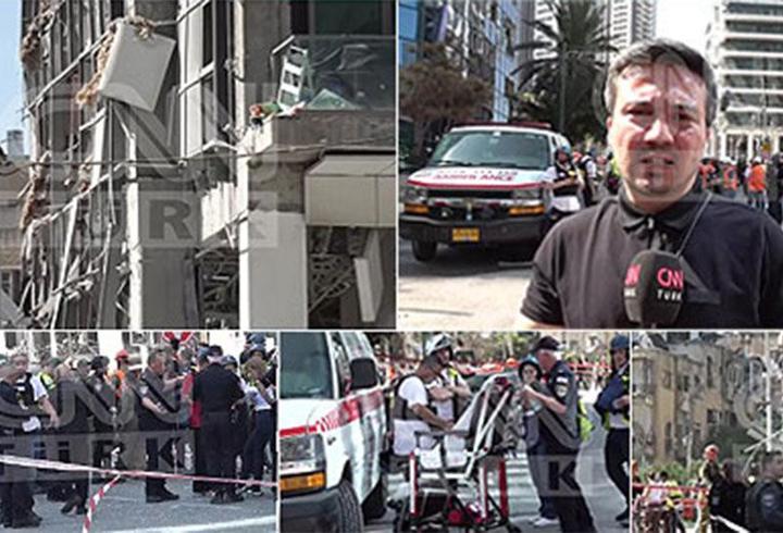 Bu görüntüler sadece CNN TÜRK'te: İşte İran'ın vurduğu Tel Aviv