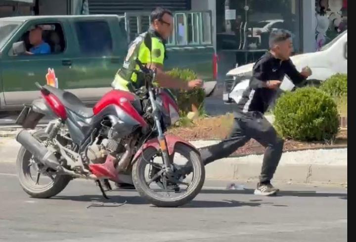 Polisin dikkati, yangını önledi