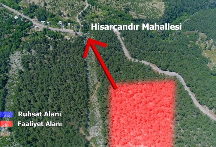 Hisarçandır'da ormanda dinamit tehlikesine karşı köylülerden imza kampanyası