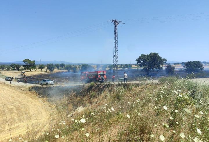 Çanakkale'de Arazide Çıkan Yangın Söndürüldü