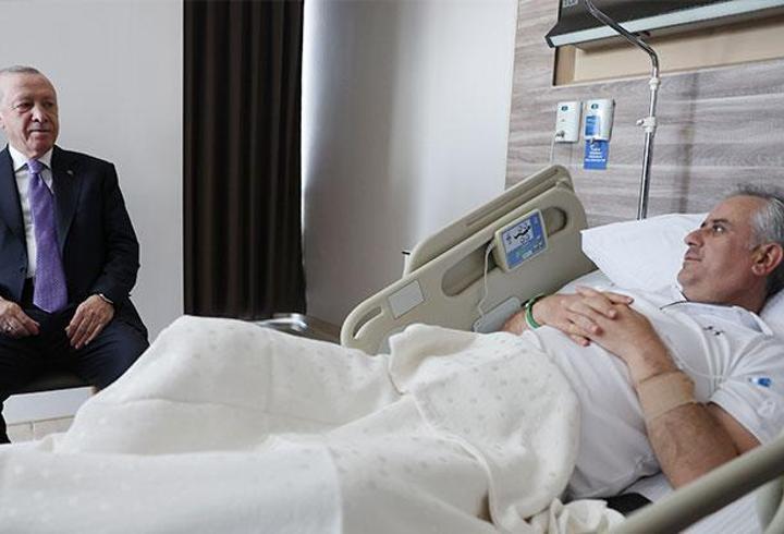 Cumhurbaşkanı Erdoğan'dan Hasan Basri Yalçın'a ziyaret