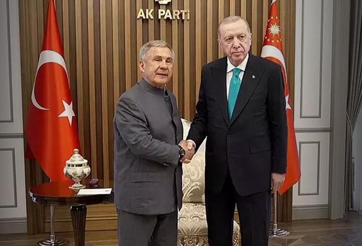 Cumhurbaşkanı Erdoğan, Tatar mevkidaşı ile görüştü