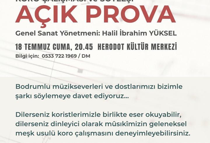 Bodrum'da Klasik Türk Müziği Korosu'ndan davet