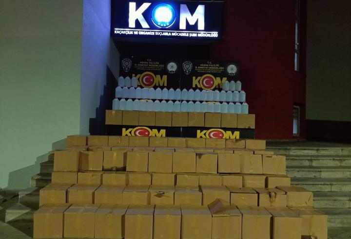 Adana’da 1 ton 690 litre etil alkol ele geçirildi