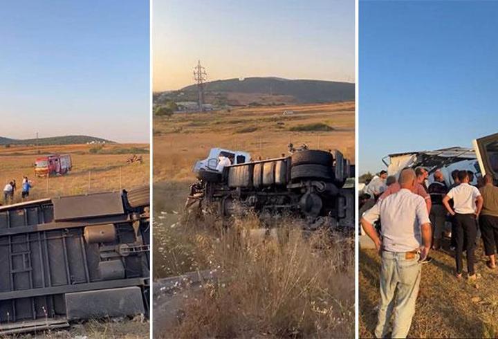 Kuzey Marmara Otoyolu'nda TIR devrildi: 2 ölü
