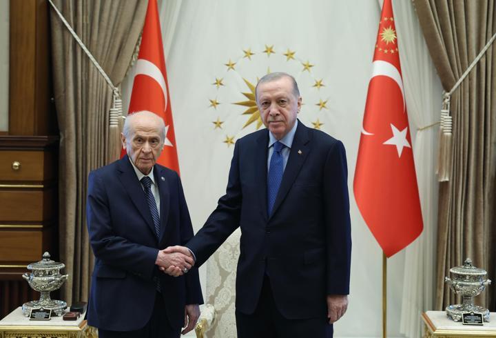 Cumhurbaşkanı Erdoğan, Bahçeli'yi kabul etti