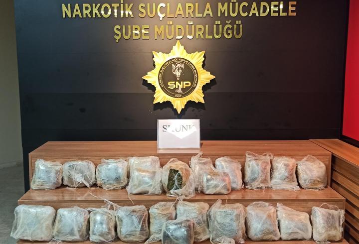 Şanlıurfa'da 24 kilogram sentetik uyuşturucu ele geçirildi