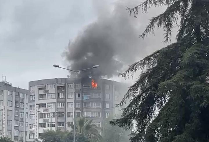 Samsun'da daire yangını