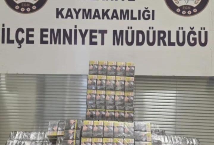 Gaziantep’te, ormanlık alanda kaçak sigara ele geçti