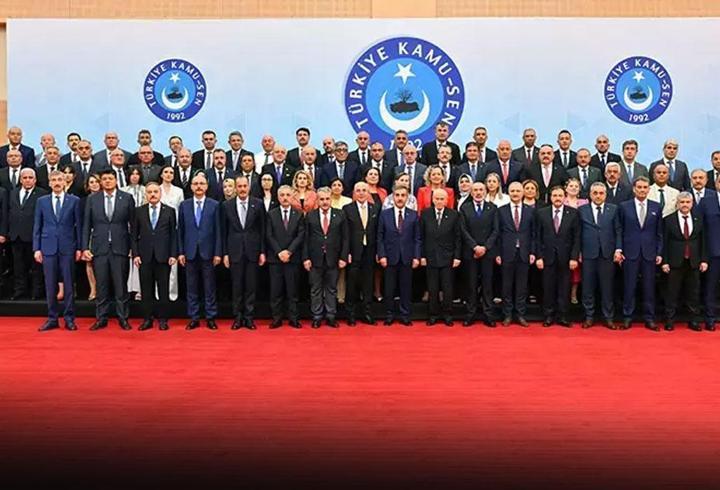 Devlet Bahçeli, Kamu-Sen yönetimiyle bir araya geldi