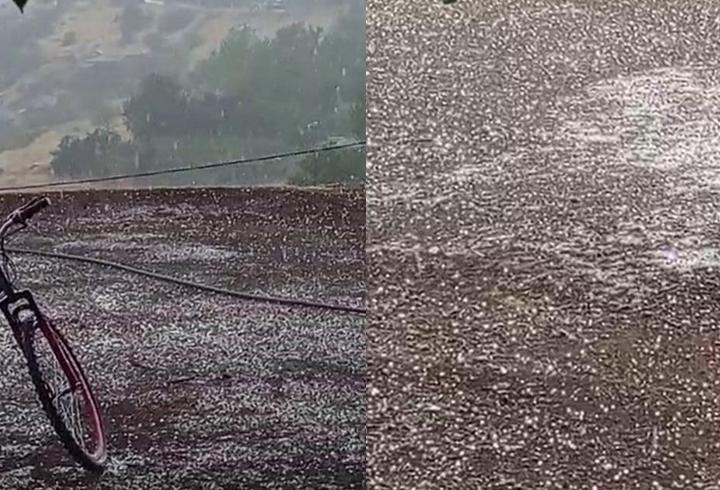Temmuz sonunda şaşırtan görüntü! Çevre beyaza büründü