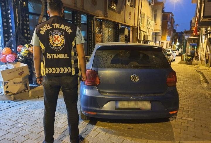 Fatih'te aracıyla makas atan sürücüye 11 bin 253 lira ceza