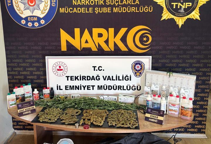 Tekirdağ’da uyuşturucu operasyonu: 2 gözaltı