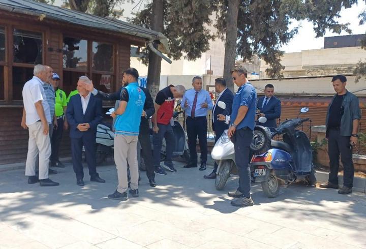 Vali Şahin parkta incelemede bulundu