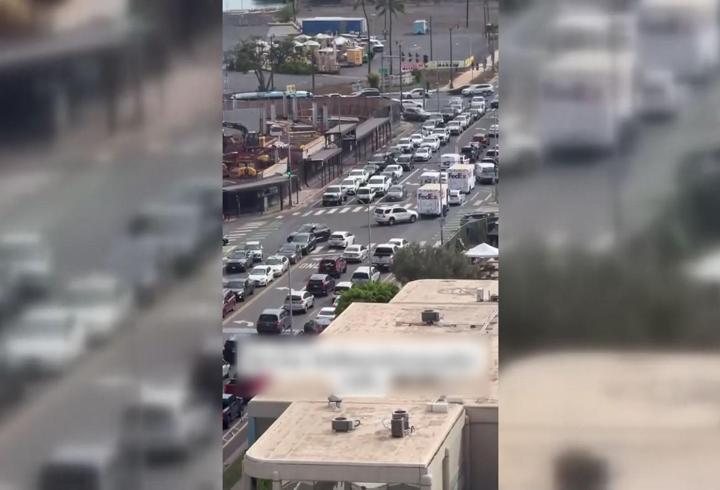 Adım adım kaçış! Hawaii’de tsunami alarmı kamerada