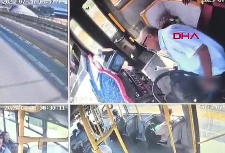 Gaziantep'te otobüs şoförü direksiyonda kalp krizi geçirdi