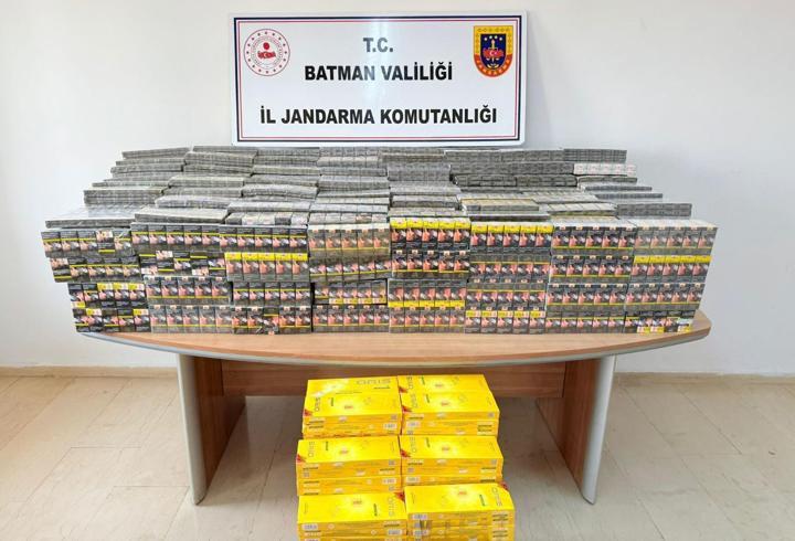 Batman'da 8 bin 940 paket bandrolsüz sigara ele geçirildi
