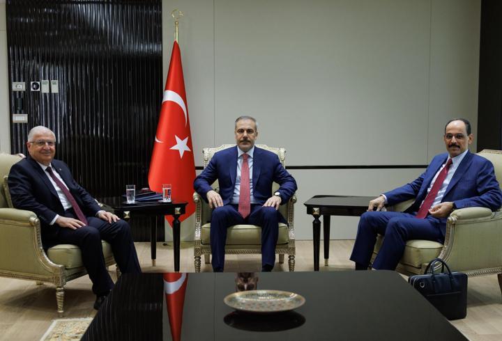Bakan Fidan, MİT Başkanı Kalın ve Bakan Güler ile görüştü